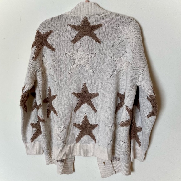 Andthewhy star print cardigan 15% wool size M/L - Picture 3 of 7